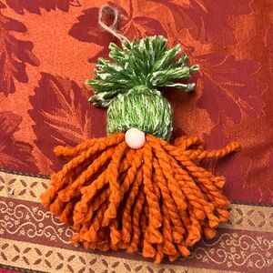 Handmade Yarn Gnome Ornament
